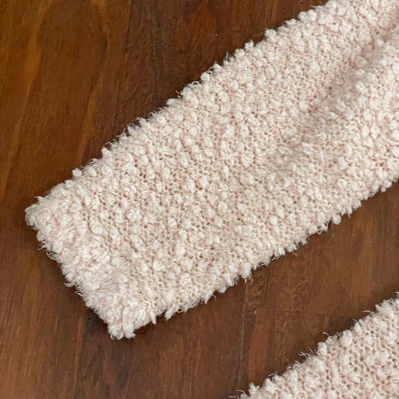 No Boundaries light pink long cardigan sweater teddy chenille juniors size XL - Picture 3 of 10
